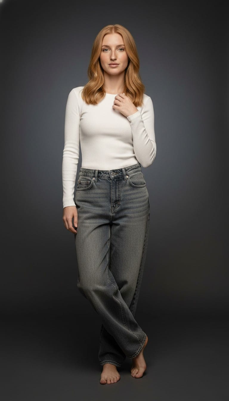 В белой майке и джинсах — 3