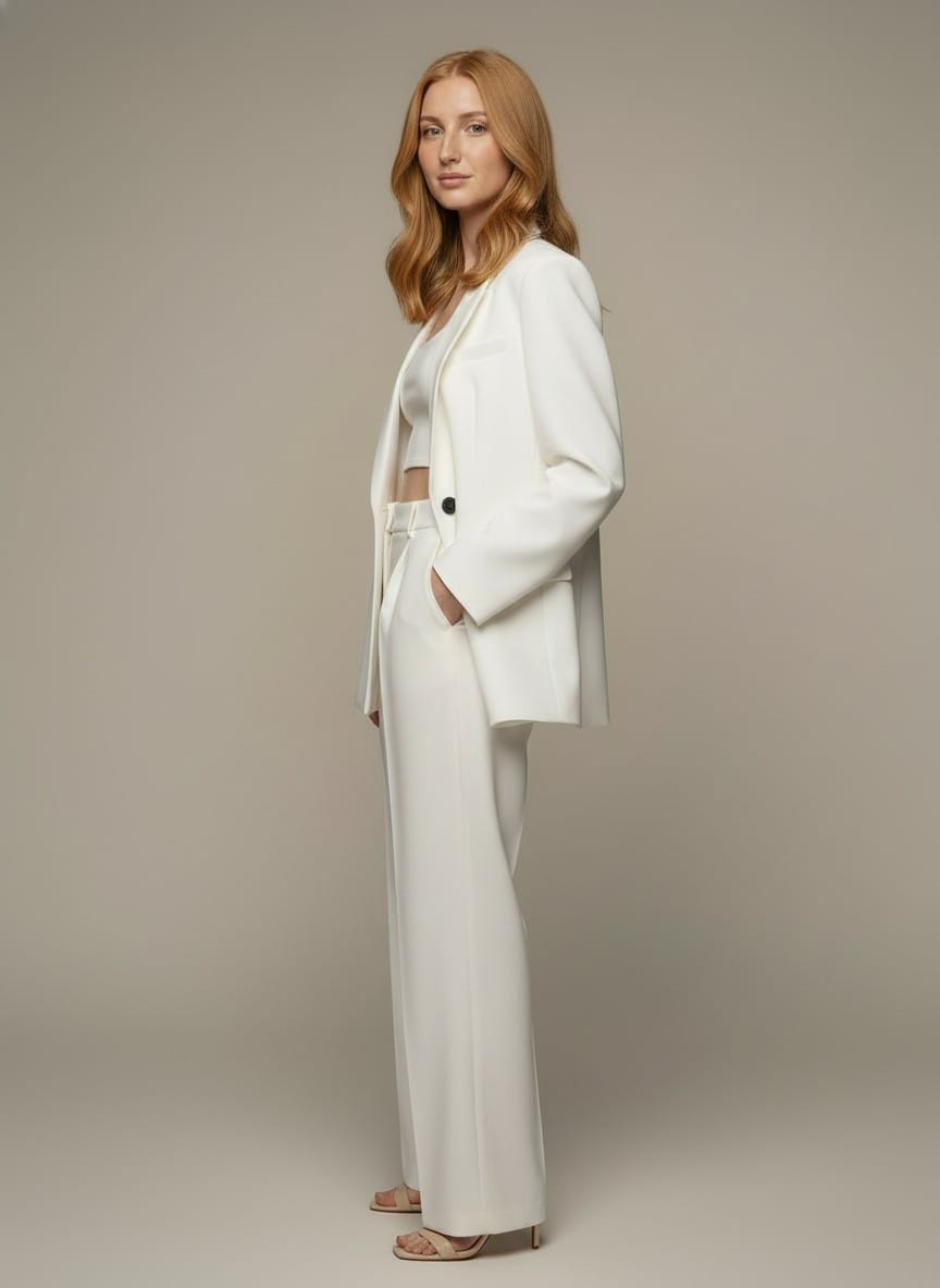 Профессиональная фотосессия в белом костюме — 4