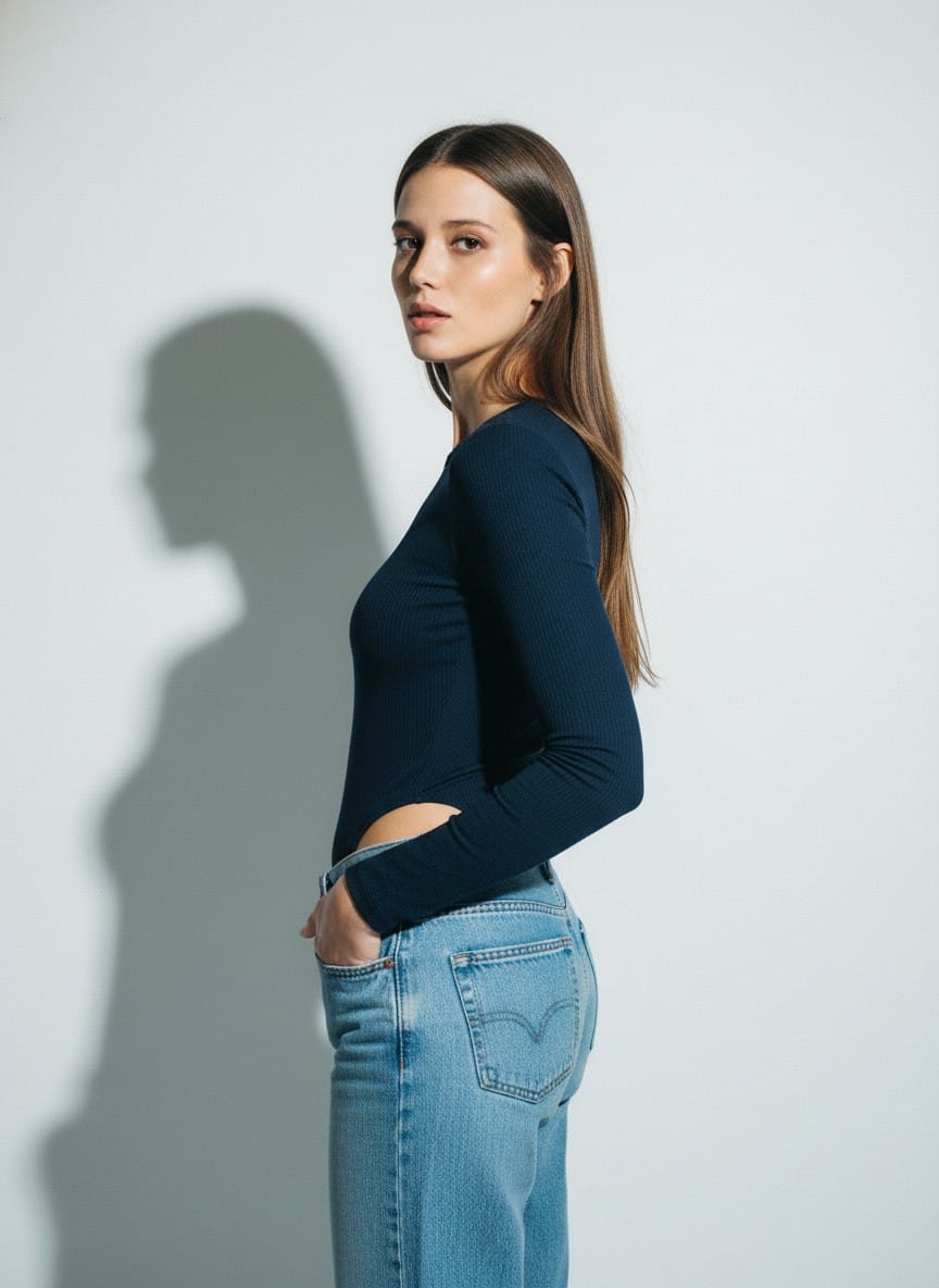 Высококонтрастный студийный флэш-портрет